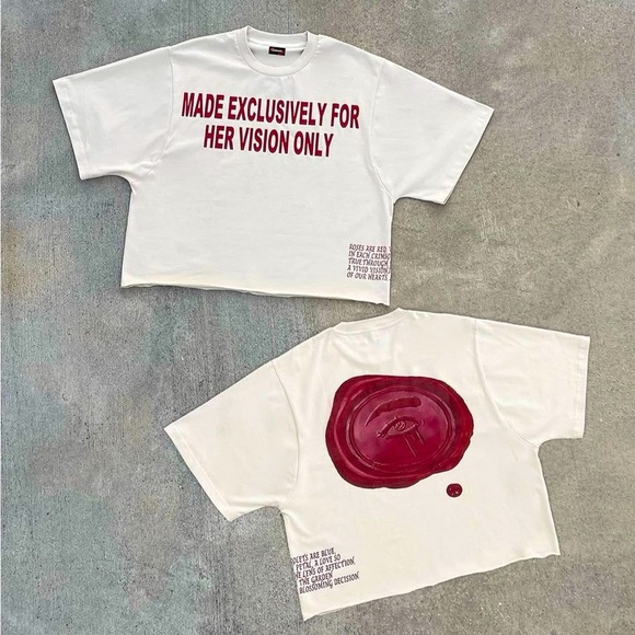 *NEW* Visionary Club "LETTER TO YOUR HEART" Boxy Oversized Tee Shirt UNISEX - Picture 15 of 16